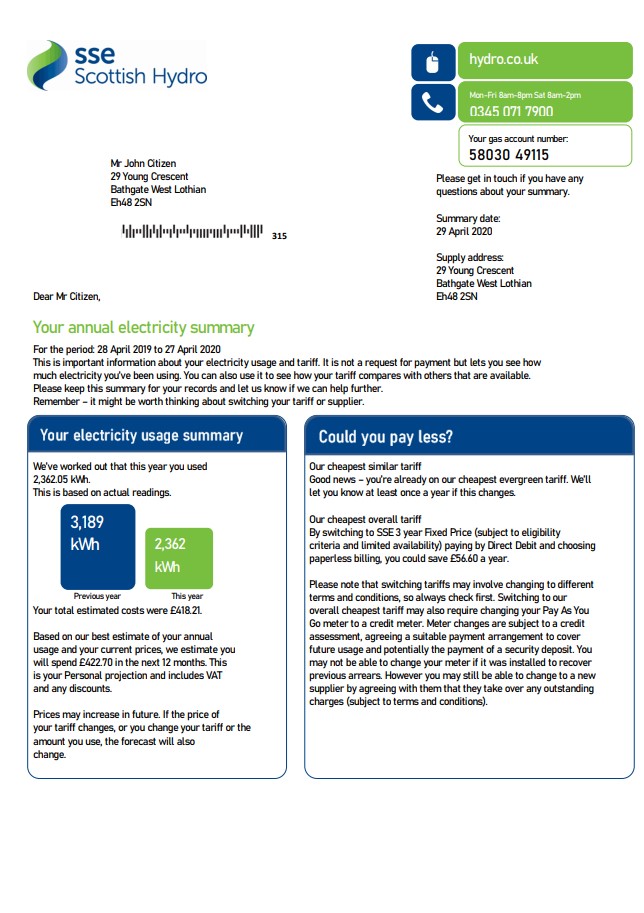  Minol USA business utility bill 